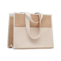 Sac shopping isotherme publicitaire en toile de jute CAMPO DE GELI