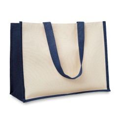 Sac shopping personnalisé en toile de jute bicolore "CAMPO DE FIORI"