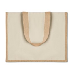Sac shopping personnalisé en toile de jute bicolore "CAMPO DE FIORI"