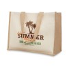 Sac shopping personnalisé en toile de jute bicolore "CAMPO DE FIORI"