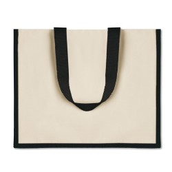 Sac shopping personnalisé en toile de jute bicolore "CAMPO DE FIORI"
