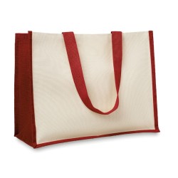 Sac shopping personnalisé en toile de jute bicolore "CAMPO DE FIORI"