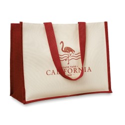 Sac shopping personnalisé en toile de jute bicolore "CAMPO DE FIORI"