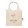 Sac shopping publicitaire pliable coton recyclé et RPET naturel CARRIE