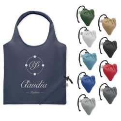 Sac shopping publicitaire pliable coton recyclé et RPET  CARRIE COLOUR
