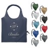 Sac shopping publicitaire pliable coton recyclé et RPET  CARRIE COLOUR