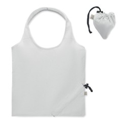 Sac shopping publicitaire pliable coton recyclé et RPET  CARRIE COLOUR