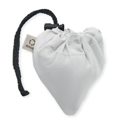 Sac shopping publicitaire pliable coton recyclé et RPET  CARRIE COLOUR