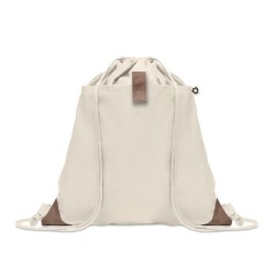 Sac à dos à cordons en coton et coton recyclé "PANDA BAG"