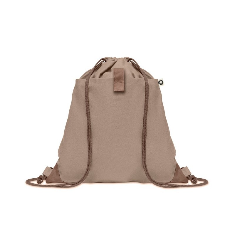Sac à dos à cordons en coton et coton recyclé "PANDA BAG"