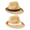 Chapeau publicitaire de style TRILBY en paille naturelle MONTEVIDEO