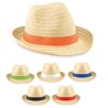 Chapeau publicitaire de style Trilby en papier tressé "BOOGIE"