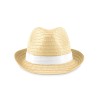 Chapeau publicitaire de style Trilby en papier tressé "BOOGIE"