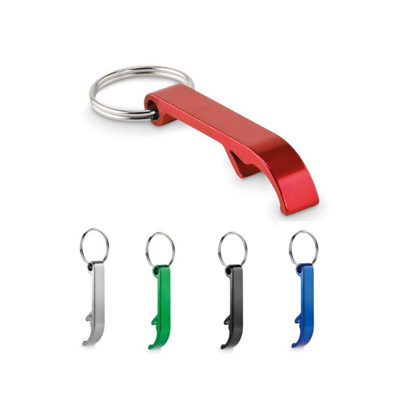 Porte-clés publicitaire avec décapsuleur en alu recyclé "OVIKEY" Porte-clés publicitaire avec décapsuleur en alu recyclé "OVIKEY"