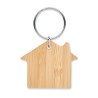 Porte-clés publicitaire en bambou en forme de maison "HOUSEBOO"