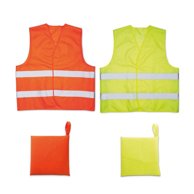 Gilet de sécurité adulte personnalisable avec pochette VISIBLE Gilet de sécurité adulte personnalisable avec pochette VISIBLE