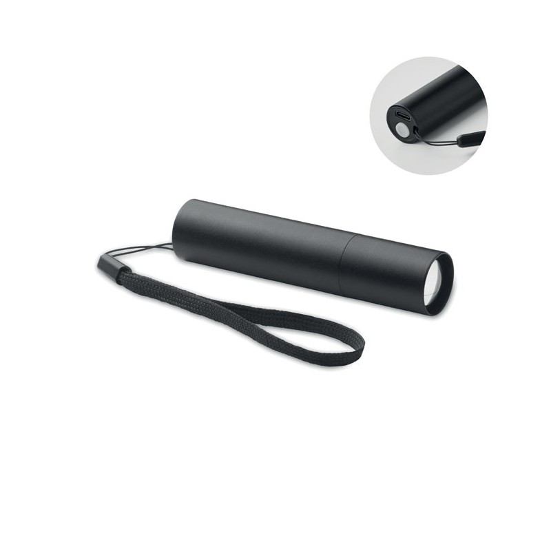 Lampe torche publicitaire rechargeable "ALUMINATE" Lampe torche publicitaire rechargeable "ALUMINATE"