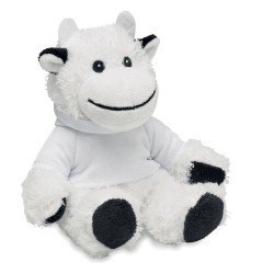 Vache en peluche personnalisable sur son sweat-shirt "MANNY"