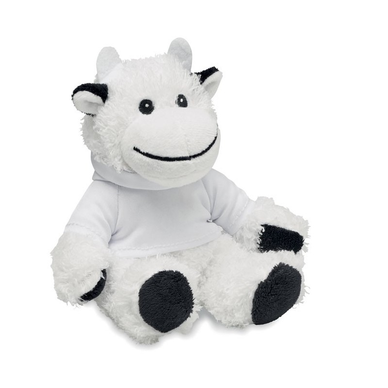 Vache en peluche personnalisable sur son sweat-shirt "MANNY" Vache en peluche personnalisable sur son sweat-shirt "MANNY"