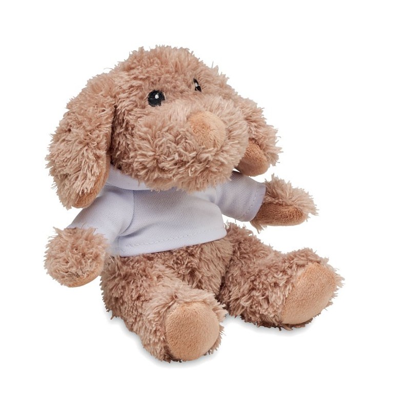 Chien en peluche personnalisable sur son sweat-shirt "DOGGY"