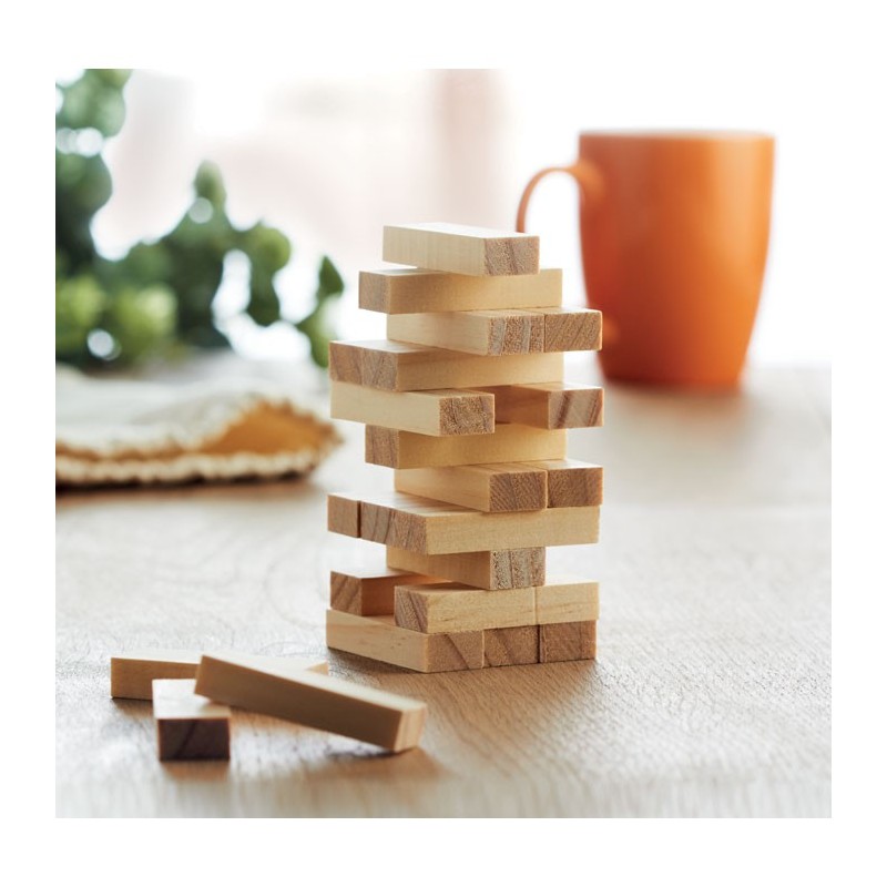 Jeu de construction d'une tour personnalisable sur la pochette "PISA"