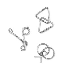 Set de 3 casse-tête en métal avec marquage sur la pochette THREENATS
