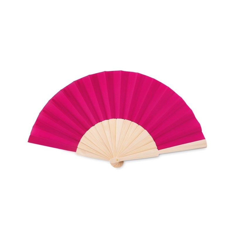 Éventail personnalisable en bois et polyester "FANNY WOOD"