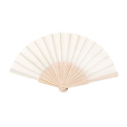 Éventail personnalisable en bois et polyester "FANNY WOOD"