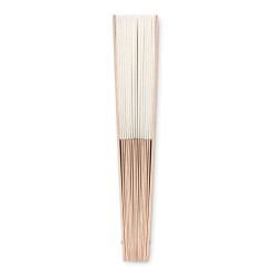 Éventail personnalisable en bois et polyester "FANNY WOOD"