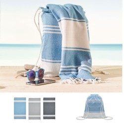 Fouta et sac à dos personnalisables en 100% recyclé "HAMMA"