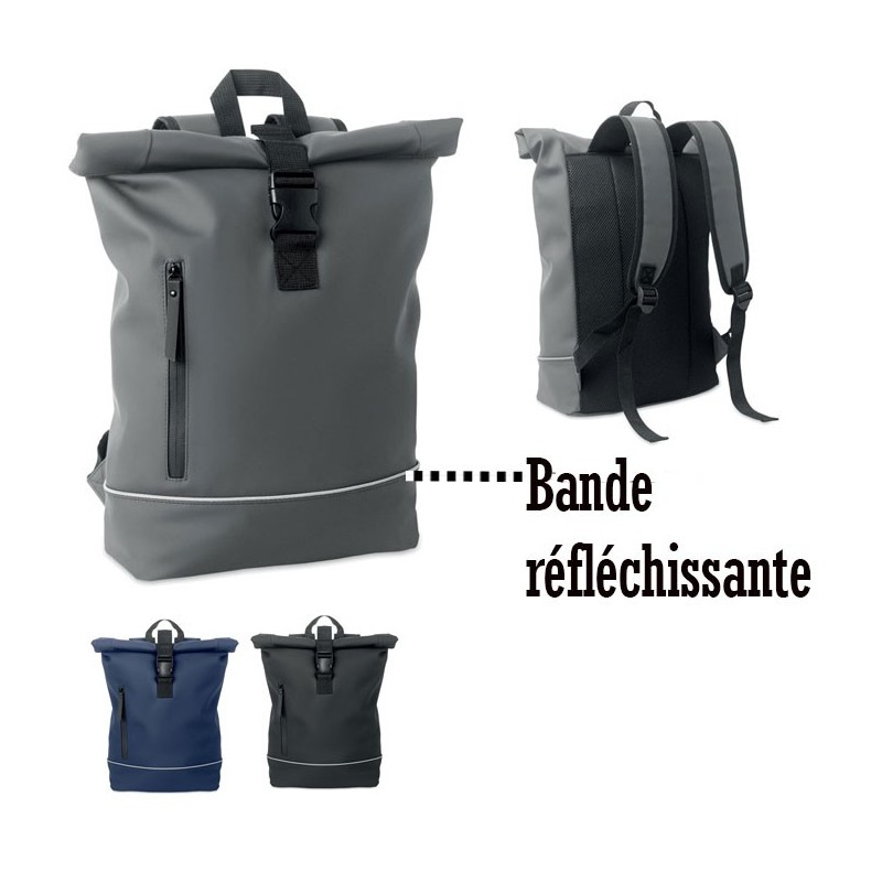 Sac à dos enroulable pour ordinateur 15" personnalisable "LAPTOSA"