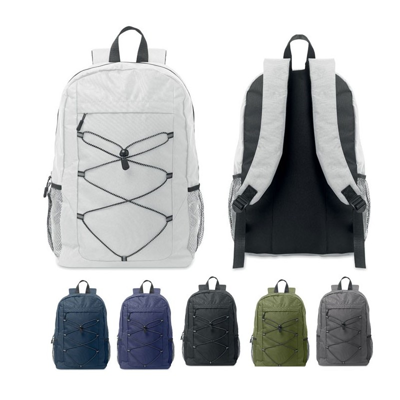 Sac à dos de randonnée personnalisable en polyester recyclé "HIGE" Sac à dos de randonnée personnalisable en polyester recyclé "HIGE"