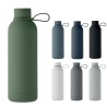 Bouteille isotherme 500 ml en acier recyclé et caoutchouc "EMERALD"