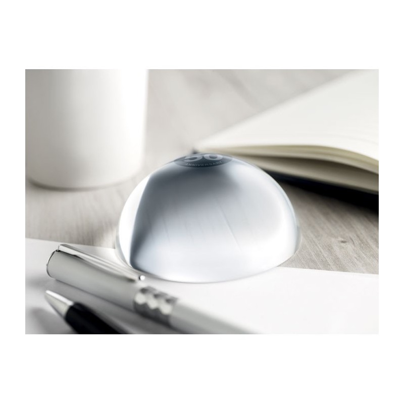 Presse-papier loupe publicitaire en forme de demi sphère "OVALE"