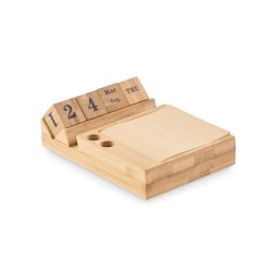 Calendrier de bureau personnalisable en bambou "BOOTOP"