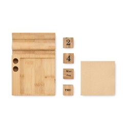 Calendrier de bureau personnalisable en bambou "BOOTOP"