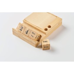 Calendrier de bureau personnalisable en bambou "BOOTOP"