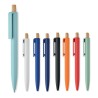 PENU - Stylo à bille avec corps en plastique ABS recyclé et bouton poussoir en bambou
