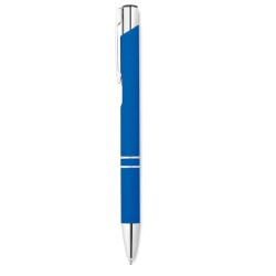 Stylo à bille publicitaire en alu avec finition caoutchoutée "AOSTA"