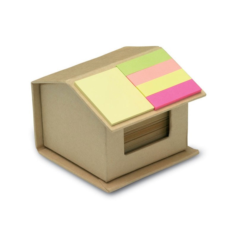 Distributeur de notes publicitaire en forme de maison "RECYCLOPAD"