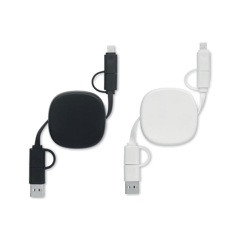 Câble de charge personnalisable rétractable "LINEA" Câble de charge personnalisable rétractable "LINEA"