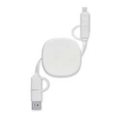 Câble de charge personnalisable rétractable "LINEA"