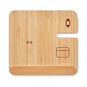 Station de charge personnalisable 3-en-1 en bambou "BOOGAR"