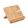 Station de charge personnalisable 3-en-1 en bambou "BOOGAR"