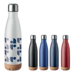 Bouteille publicitaire isotherme avec base liège "ASPEN CORK"