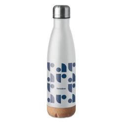 Bouteille publicitaire isotherme avec base liège "ASPEN CORK"