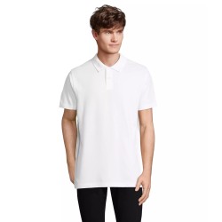 Polo homme blanc personnalisé  avec votre logo "PULSE"
