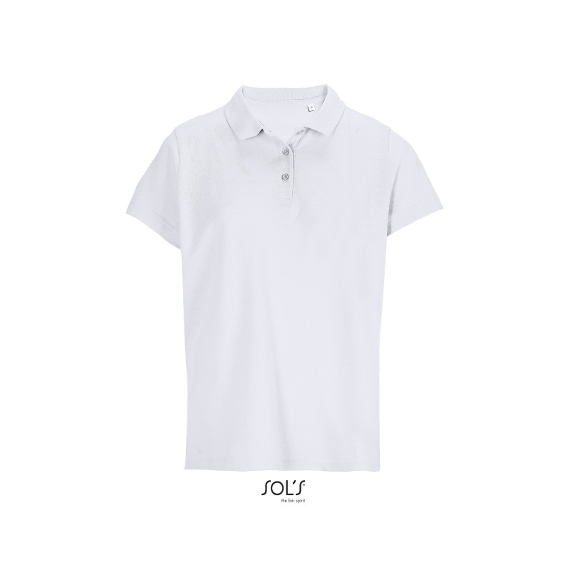 Polo femme publicitaire blanc personnalisable avec votre logo "PULSE" Polo femme publicitaire blanc personnalisable avec votre logo "PULSE"