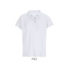 Polo femme publicitaire blanc personnalisable avec votre logo "PULSE"