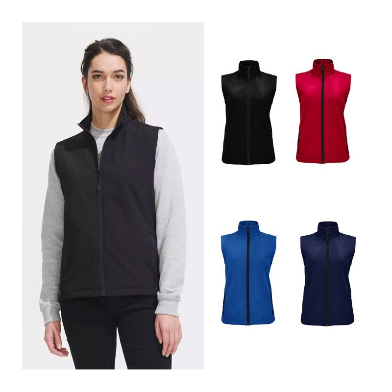 Bodywarmer publicitaire femme en softshell "RACE BW"